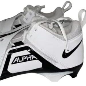 Nike Alpha Menace Pro 3 Low -WIDE- Cleats White/Black FJ6843-100 Men’s Size 13.5